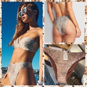 Seafolly Serpentine High Waisted Bikini Bottom US Size 8